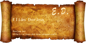 Eliás Dorina névjegykártya